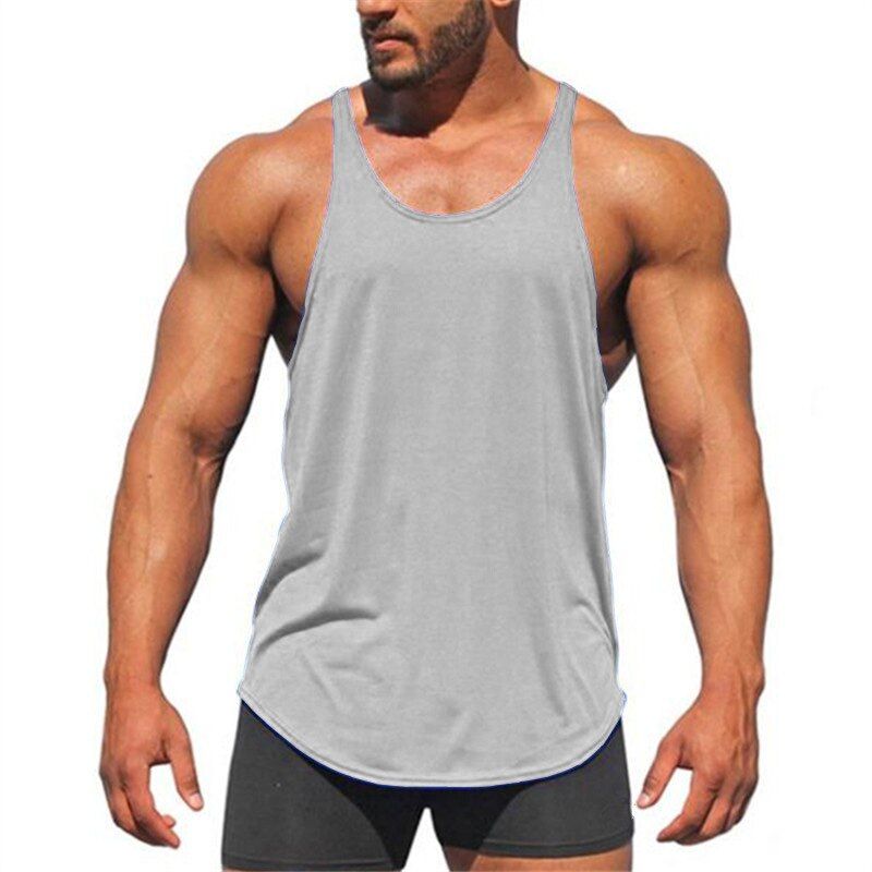 Brand Casual Mens TaTops Gym Clothing Training Vest Sleeveless Cotton Canotte Bodybuilding Ropa Hombre Breathable Fitness Top