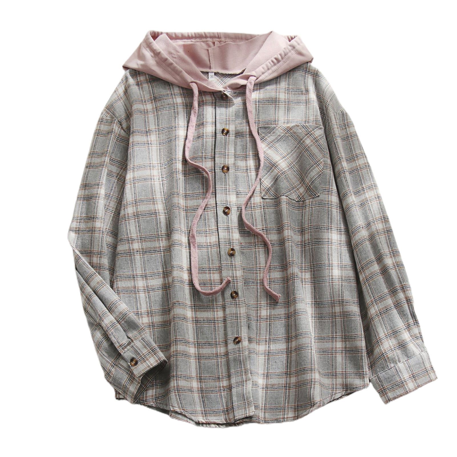 Women Coat Contrast Colors Breathable Spring Shirt