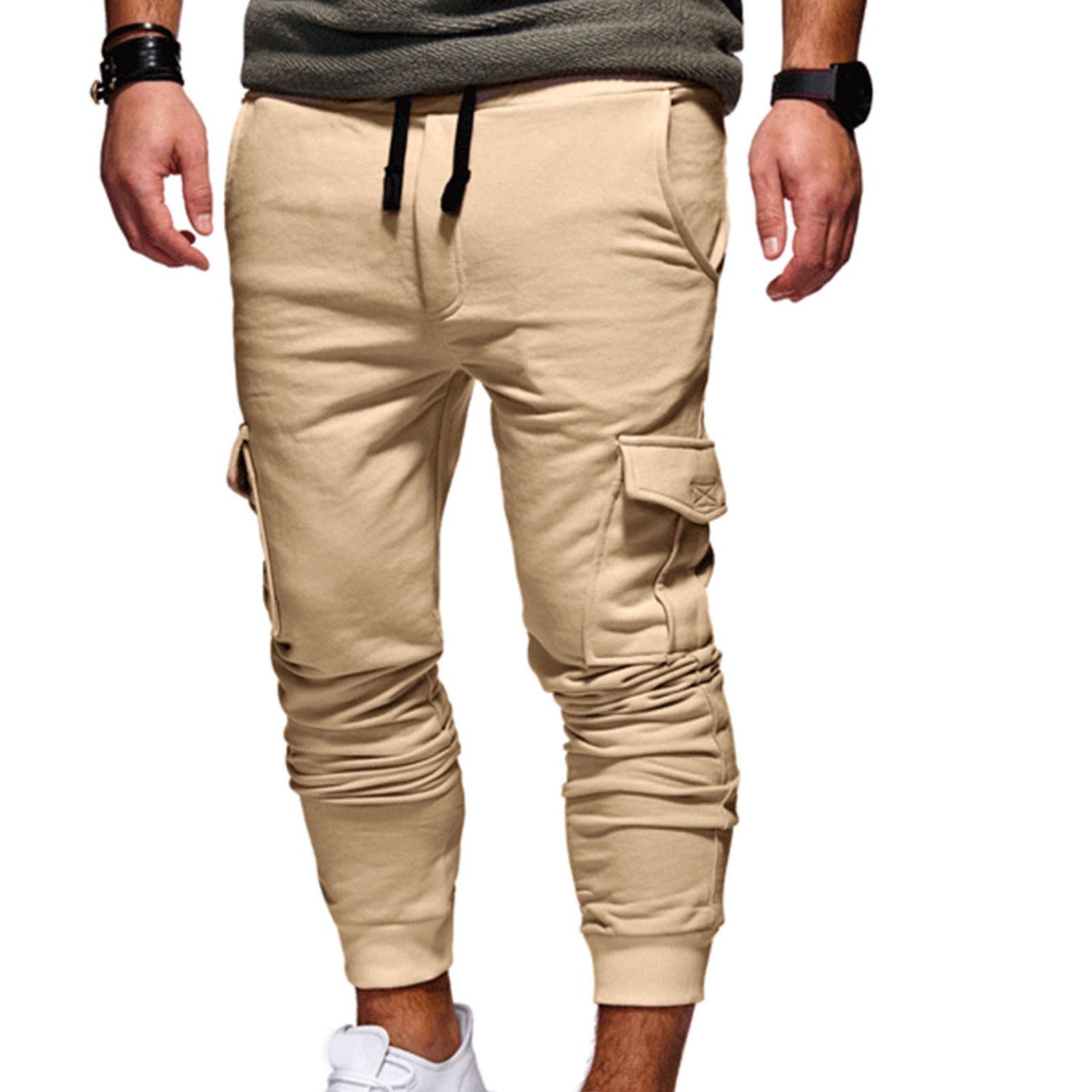 Men Pants Elastic Waist Great Stitching Spring Sweatpants