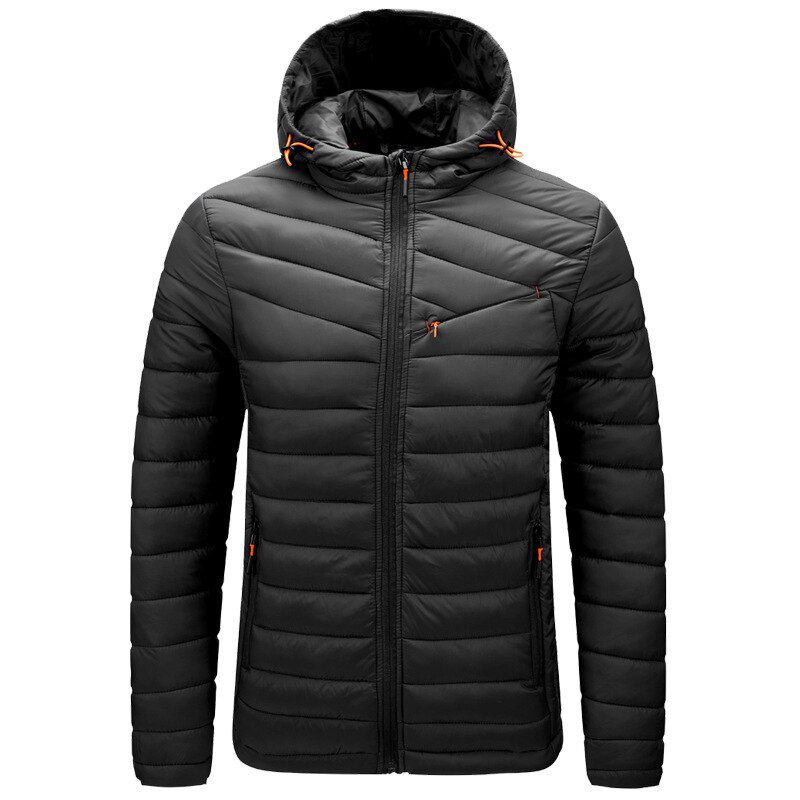Men's Autumn Jacket Zip Lightweight Windbreaker Hooded Parka Male Fashion Spring High Quaty Soft Black Yellow Coat Men