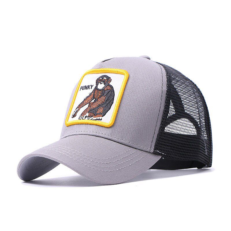 1pc Men Animal Scorpion Embroidered Mesh Baseball Caps Unisex Outdoor Sun Hat Women Adjustable Snapback Hat Swan Breathable HipHop
