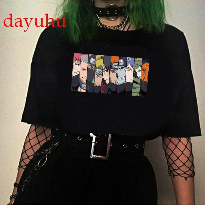 Akatsuki T Shirt Jnese Anime Men Funny Cartoon Tshirt Casual Streetwear Harajuku T-Shirt Hop Top Tees Male Manga Shirt