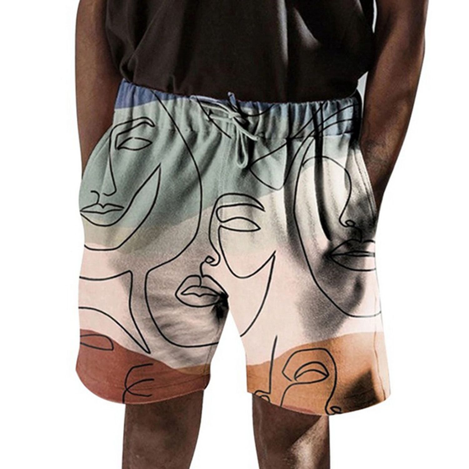 Sport Pants Thin Stylish Breathable Men Loose Beach Shorts for Summer