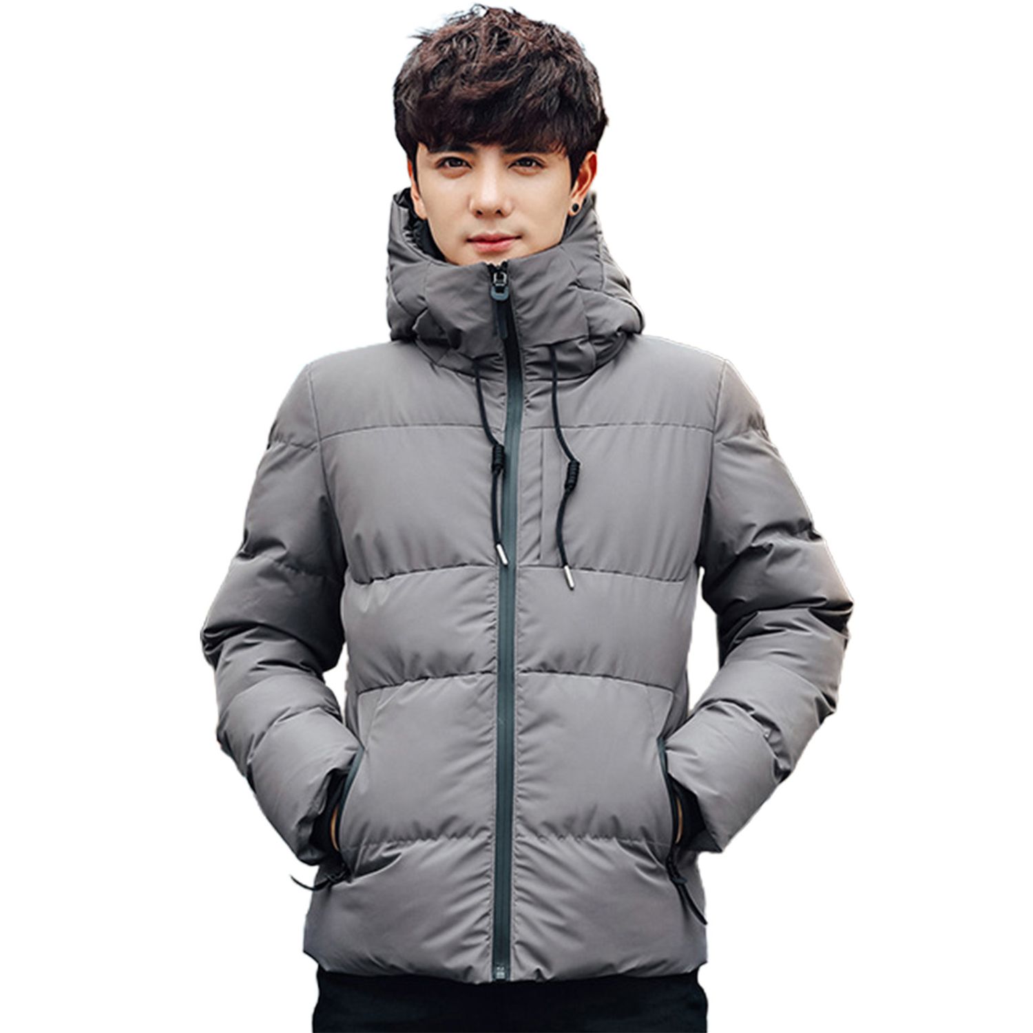 Down t Simple Waterproof Zipper Men Jket
