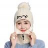 Women Winter Thick Knitted Woolen Warmth Zipper Cap Neck Gaiter Outdoor Hat