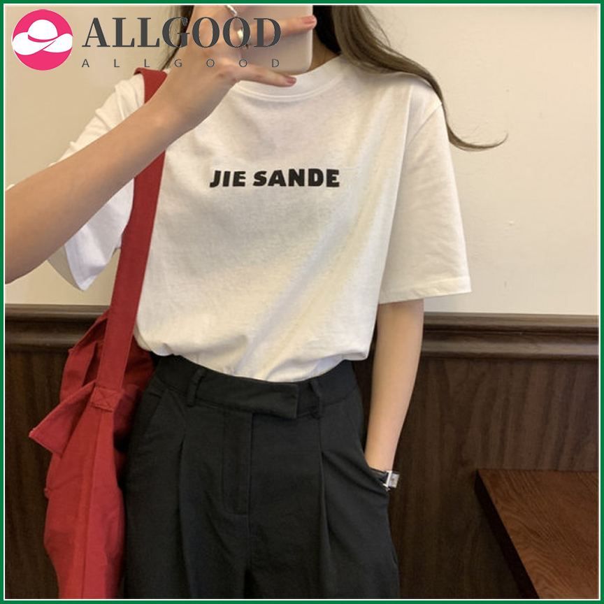 New Fashion women T shirt Spring Summer Letters Print Short Sleeve O Neck Women Tops Cotton Spandex Female T-shirt