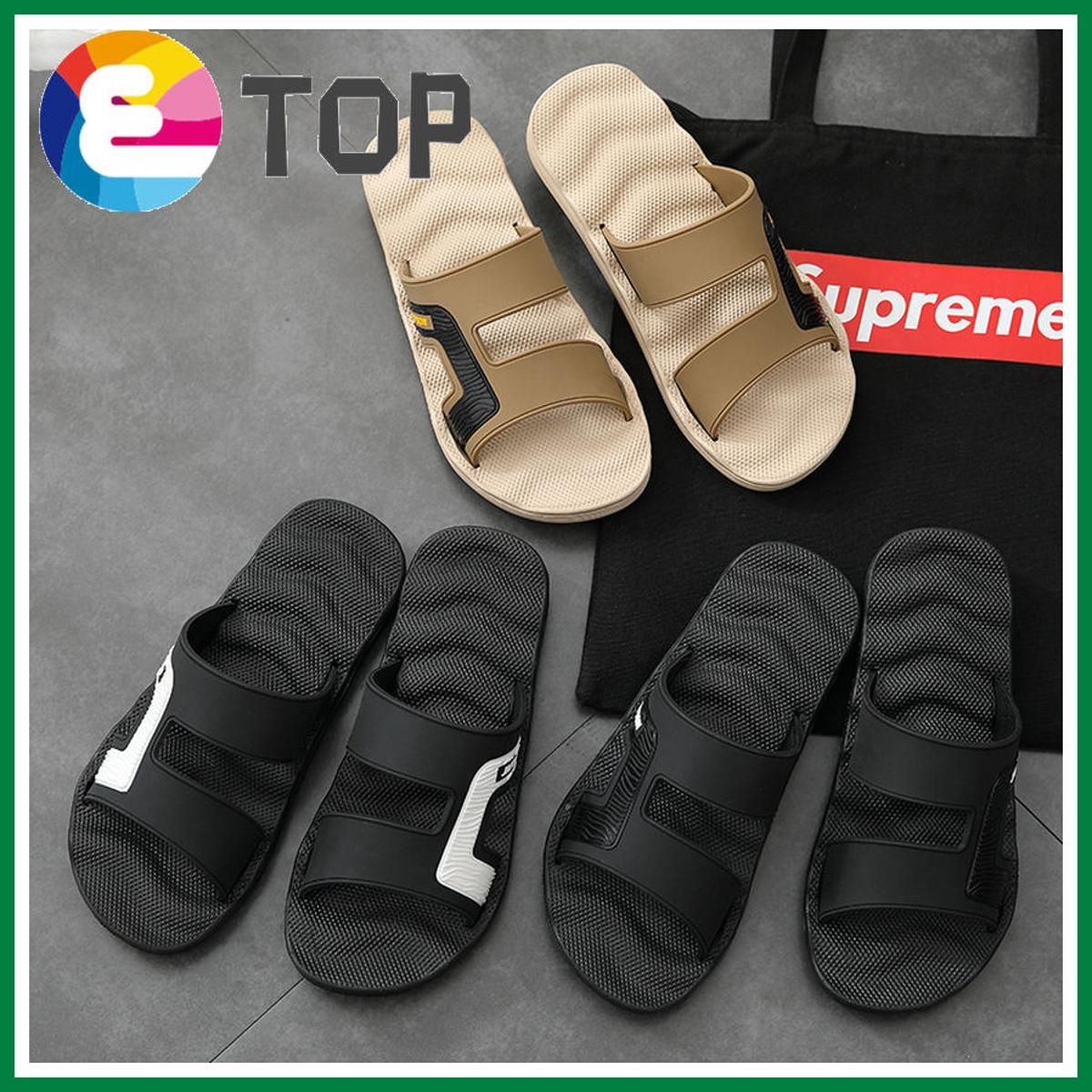 Vikey Plus Size 46 47 Men Ninja Sandals Home＆Outdoor Slippers For Men Summer Casual Fashion Beach Sandals