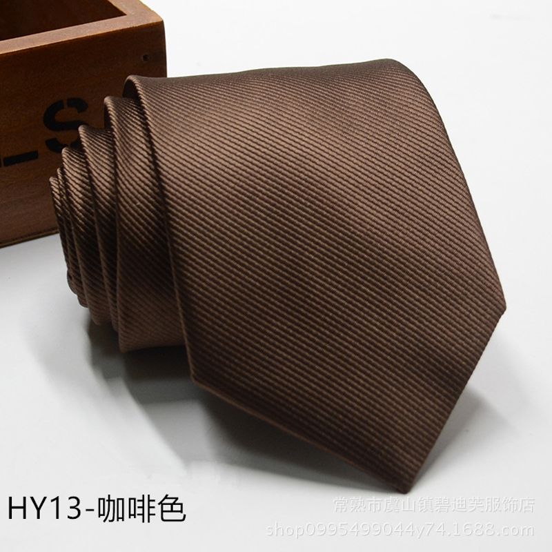 Loldeal Tie 8Cm Solid Color Business Men's Tie Formal Wear Korean Wedding Bridegroom Tie