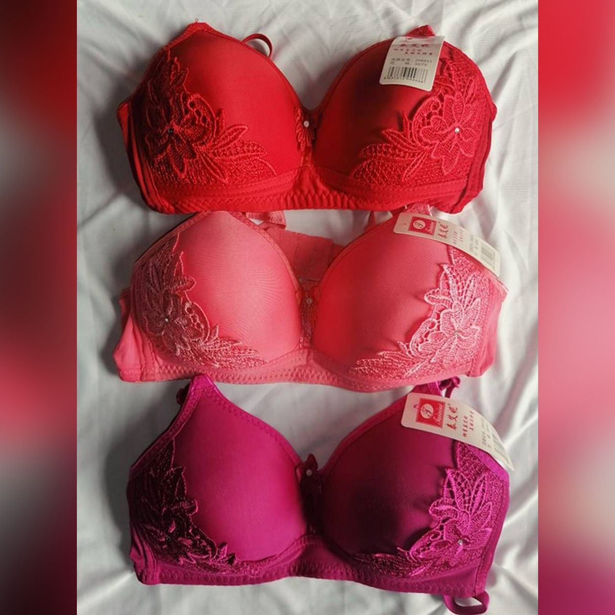 Cotton Net Bra for Women - Multicolor