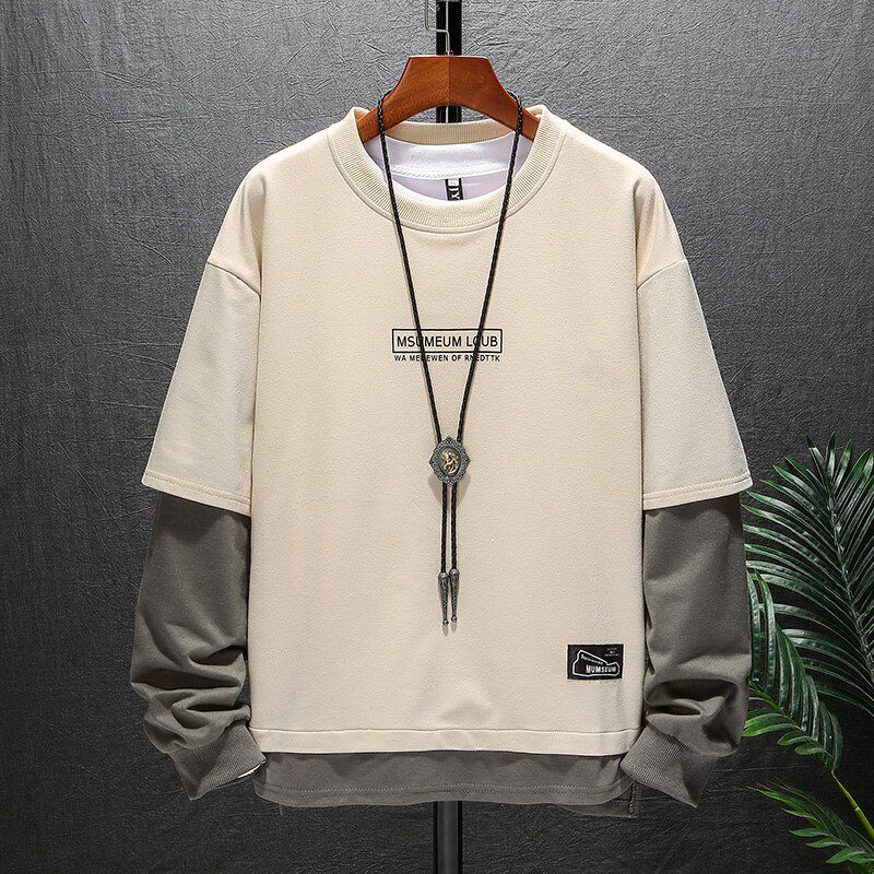 High quality Long sleeve Men's Hoodies Japan Style Streetwear Patchwork Sweatshirts Men Casual Harajuku pullover Hoodie Male