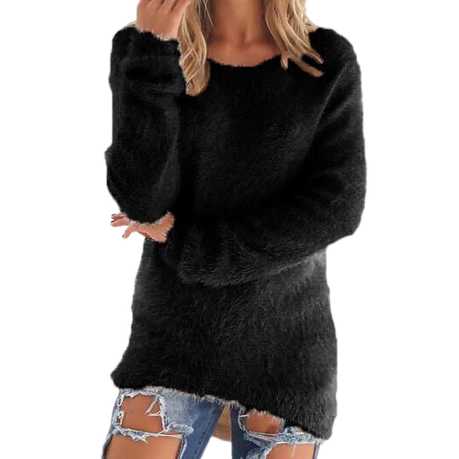 Knitted Top Round Neck Fashion Women Knitted Top