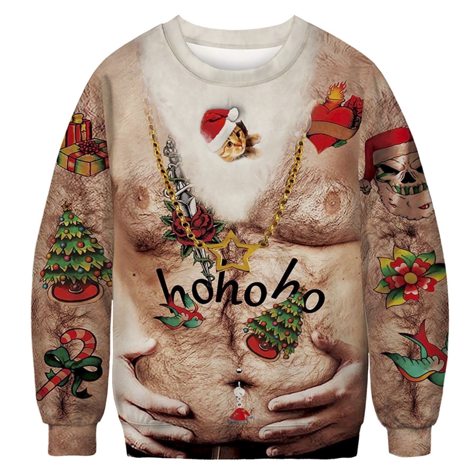 Christmas Sweatshirt Colorful Individual Spring Sweatshirt