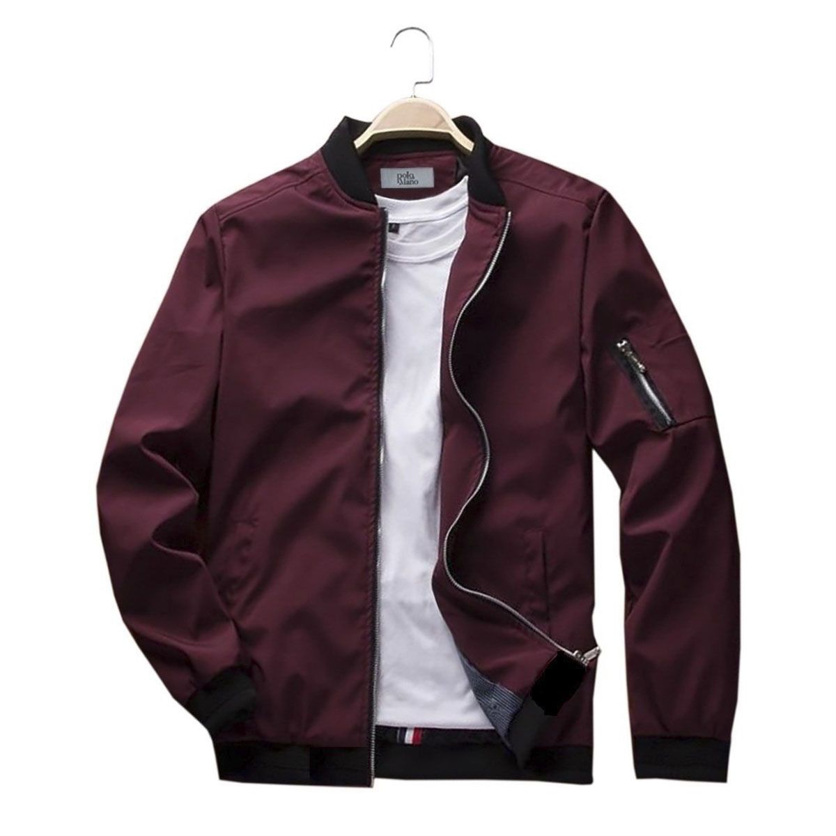 Men's Fashion - Marron Color Long Sleeve Jacket