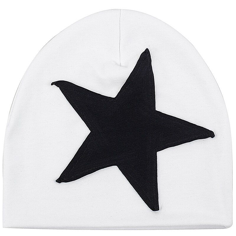 Geebro Newborn Girls Boys Cotton Pentagram Hat And Caps 0-3 Month Girl Kids Soft Skullies Beanies Newborn Accessory