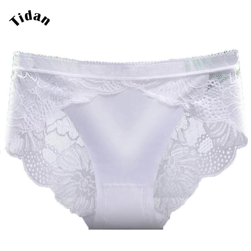 Women High Quality Solid Color Ice Silk Panties Soft Stretch Fashion Briefs Hollow Lingerie