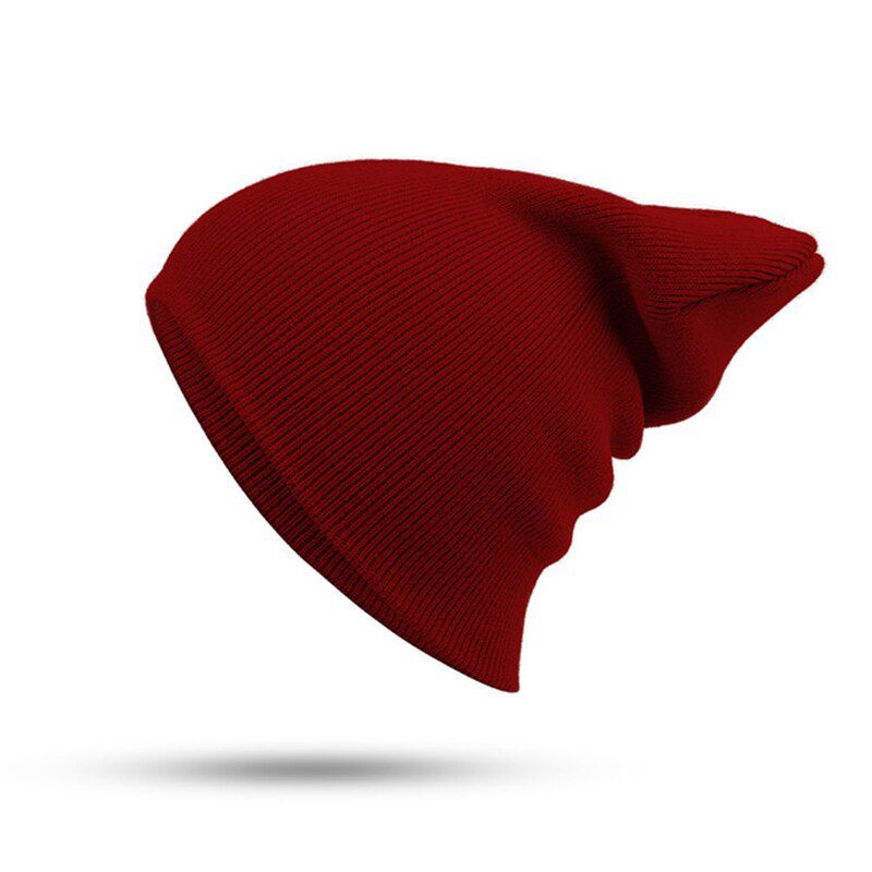 Winter Autumn Solid Color  Child UniBeanies Hats Large Big Ice Cream Windproof Keep Warm Cold Caps Plus Size Men W24