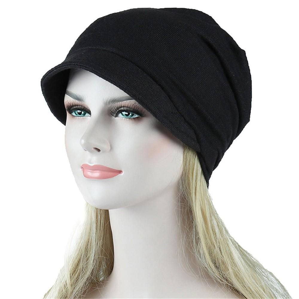 【ALLGOOD】Women Soild India  Stretch Turban Hat Camouflage Hair Loss Head Scarf Wrap