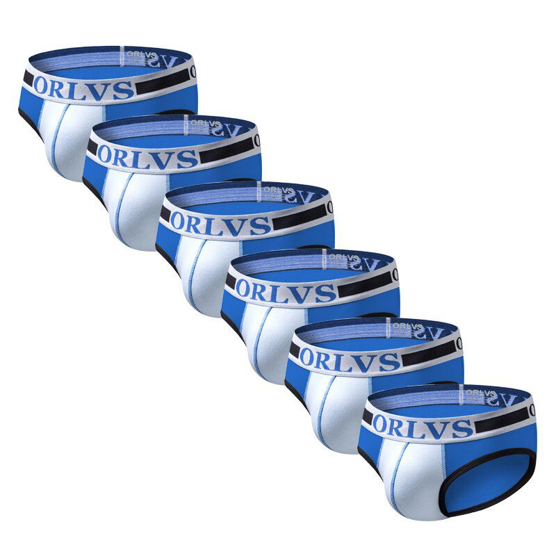 6Pcs/lot Cotton Patchwork Low waist Sexy Undenwear Men Jockstrap Briefs Innerwear Gay Men Male Jock Strap Cuecas
