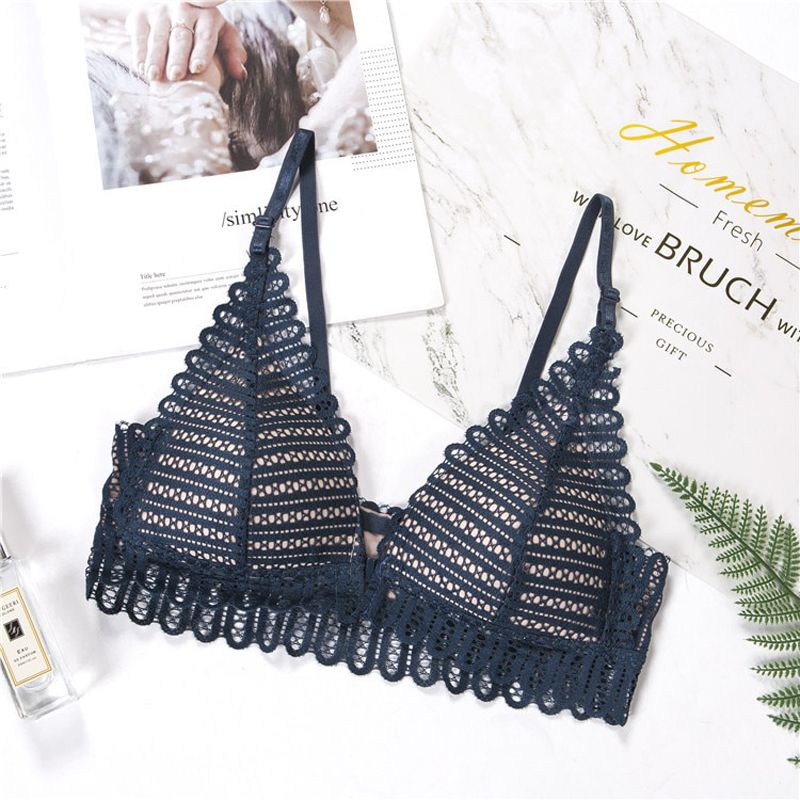 Hot  Lace Wireless Front Closure Bras For Women  Lingerie Adjusted Push Up Bra Comfort Breathable Backless Bralette