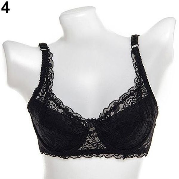 Solid Color Front Cross Buckle Lace Bra Without Rims Gathered Sports Underwear Sleep Gentle Bra