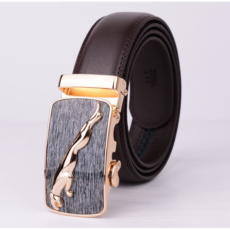 New Brand Leather Belts For Men Jaguar style Automatic Buckle Length 110-130CM,Sale Price !!!