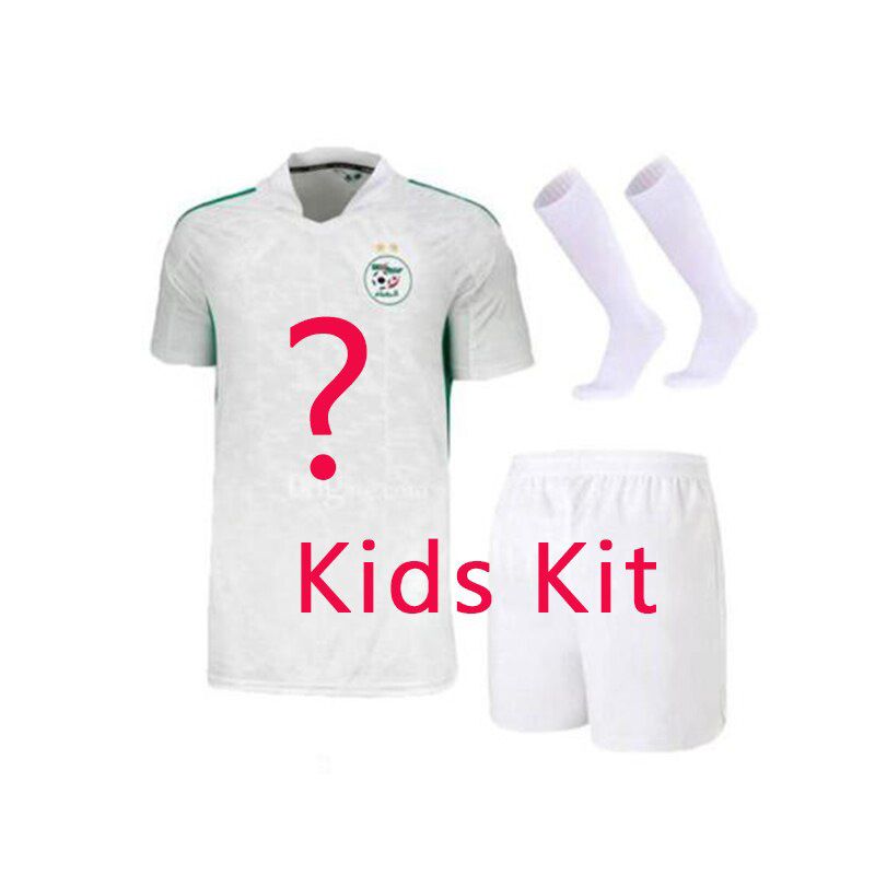 Algeria 2 Star Shirt 2020 2021 Kids Mens Football Shirts + Shorts 20 21 ATAL FEGHOULI Child Algeria Soccer Sets
