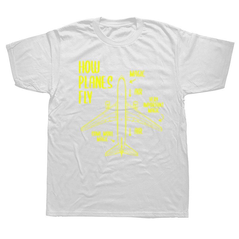Novelty How Planes Fly Engineer ot Airplane T-Shirt Mens Short Sleeves Oversized  Hop  Printed T Shirts Top Tees