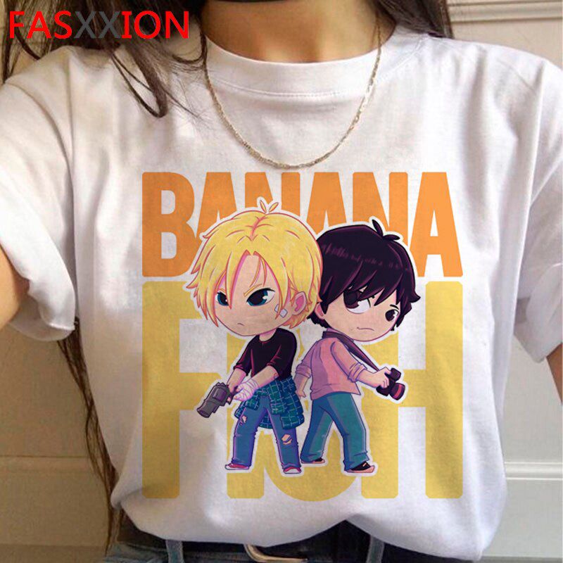 Banana Fish summer top t-shirt male harajuku print vintage kawaii t-shirt summer top kawaii