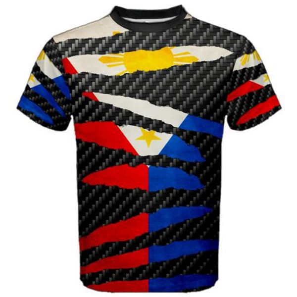 Philippines Filipino Flag Awsome Pinoy Beast Ripped Pattern Men's T-SHIRT