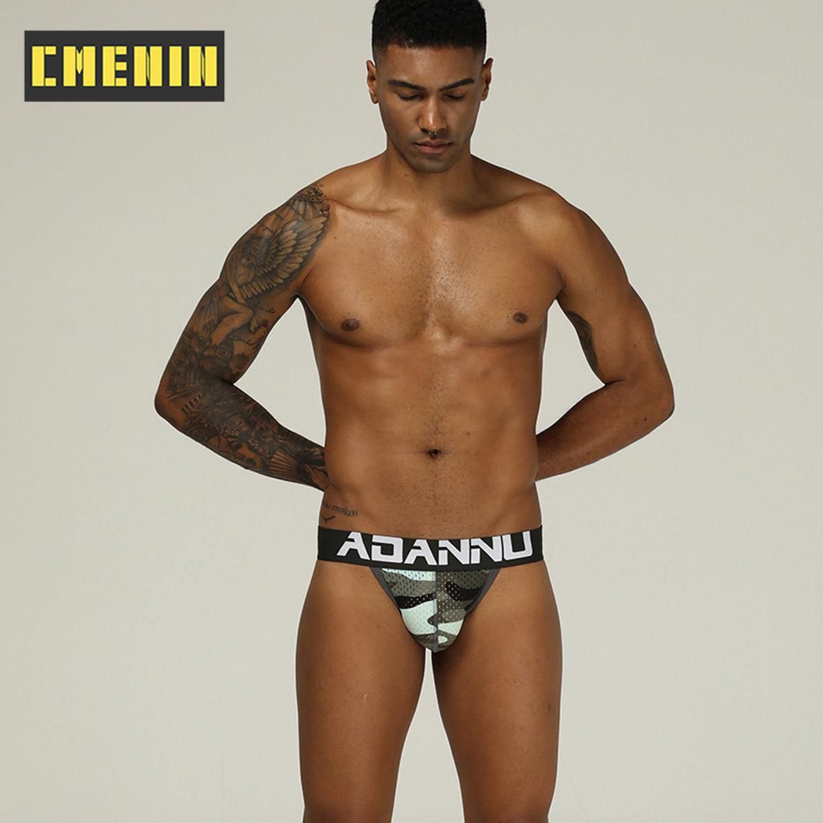 CMENIN 1pcs  Letter Mesh  Men Underwear thongs Mens Jockstrap  Thongs And G strings CMENIN 1pcs Quick Dry Splice Innerwear AD186