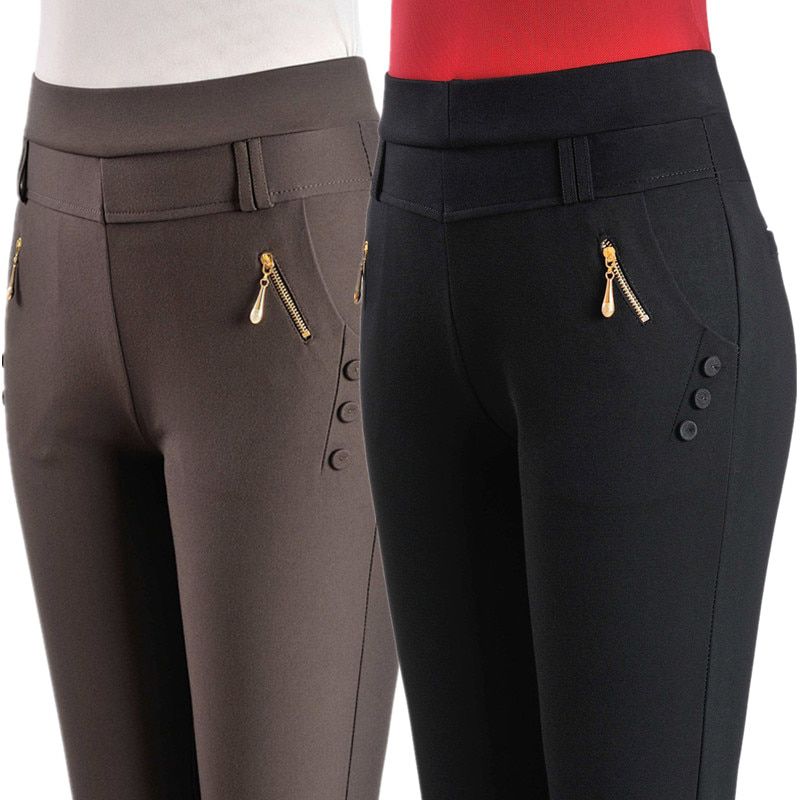 Large Size Casual Pants Women Long Loose Pants Tall Waist Womens Spring/autumn Trousers Female Stretch Pants