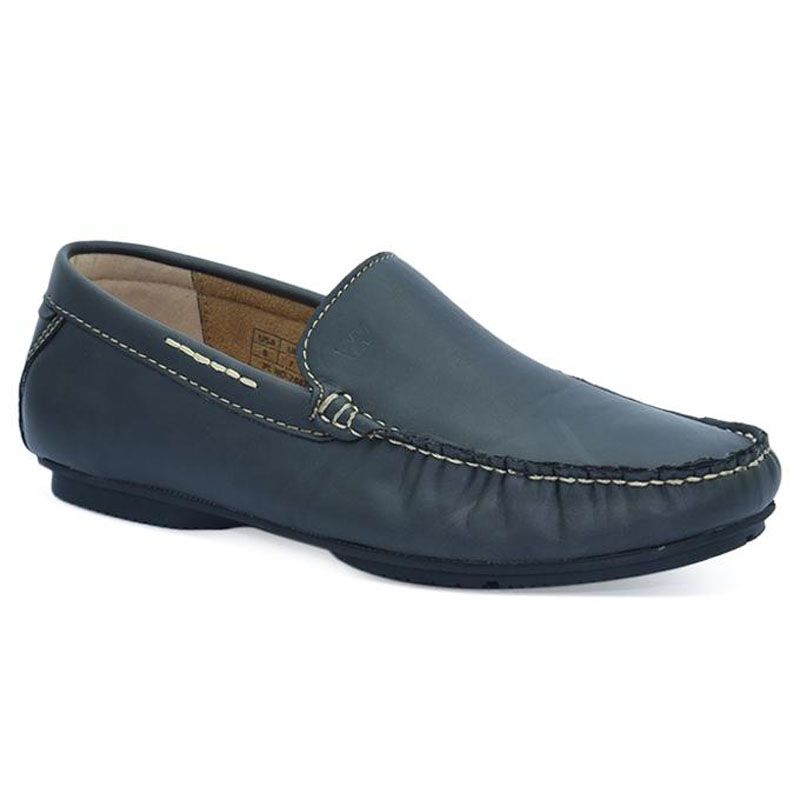 Weinbrenner Navy Blue PU Loafers for Men