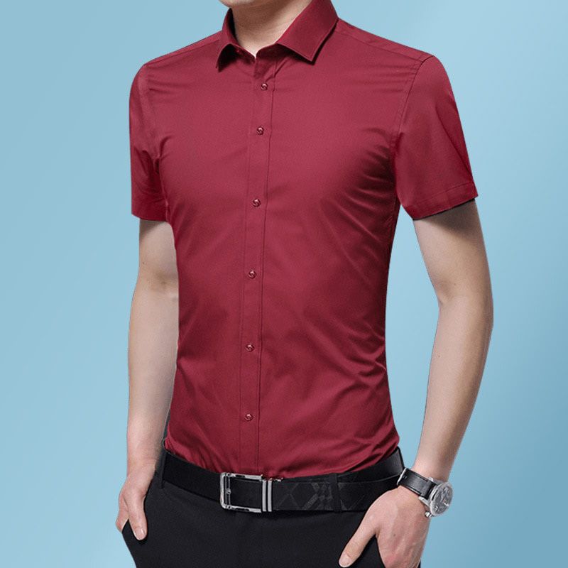 2020 New Fashion Men Shirts Casual Social Business Short Sleeve Mens Shirt Soft Comfortable Brand Clothing Plus Size 5XL