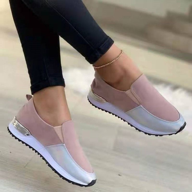 Women Boat Shoes Platform Casual Slip-On Shoes Ladies Flats Sneakers Cut Out Suede comfortable Moccasins