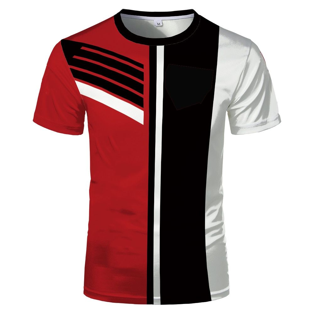 Summer men's 3D print pattern T-shirt loose casual clothes short-sleeved fashion trend round neck tops