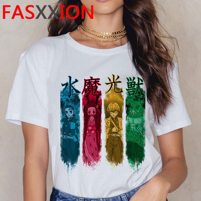 Hot Anime Demon Slayer Funny Cartoon T Shirt Men Summer Kimetsu No Yaiba T-shirt Graphic Streetwear Tshirt  Hop Top Tees Male