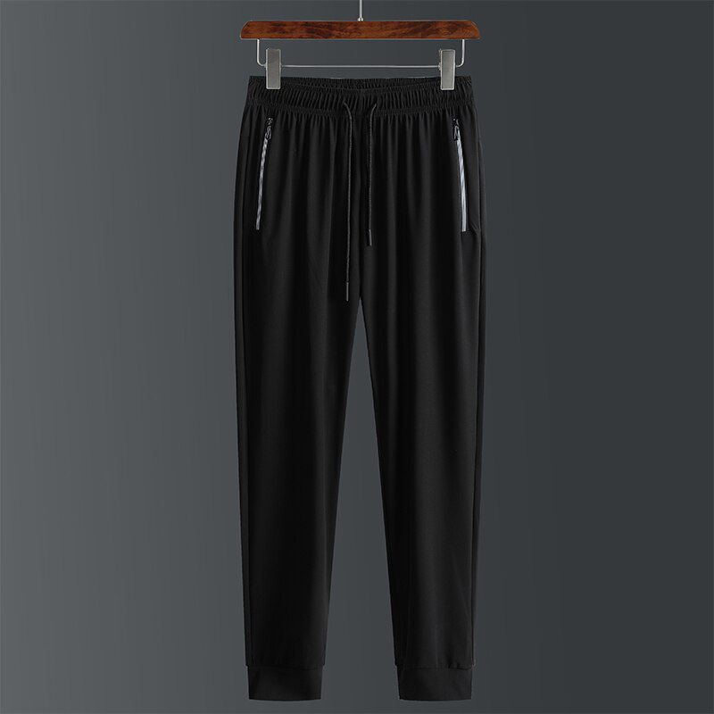 New Summer Men Pants Joggers Fitness Casual Quick Dry Sweatpants Pants Male Breathable Lightweight Tie Feet Elasticity Trousers