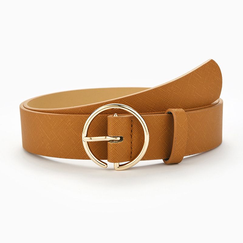 Loldeal 3.3x106cm Fashion Personality Toothpick Pattern Belt Women's Gold Buckle Decorative Multi-Color Dress Jeans Belt Women's