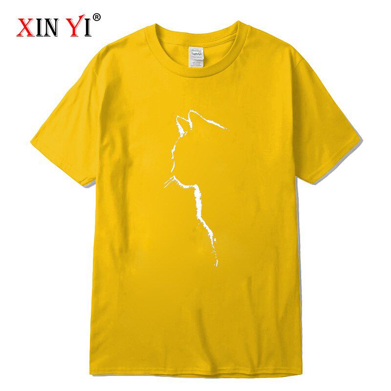 XINYI Men's T-shirt Top Quality 100% cotton short sleeve cool  print casual loo t shirt o-neck t-shirt men tee shirts