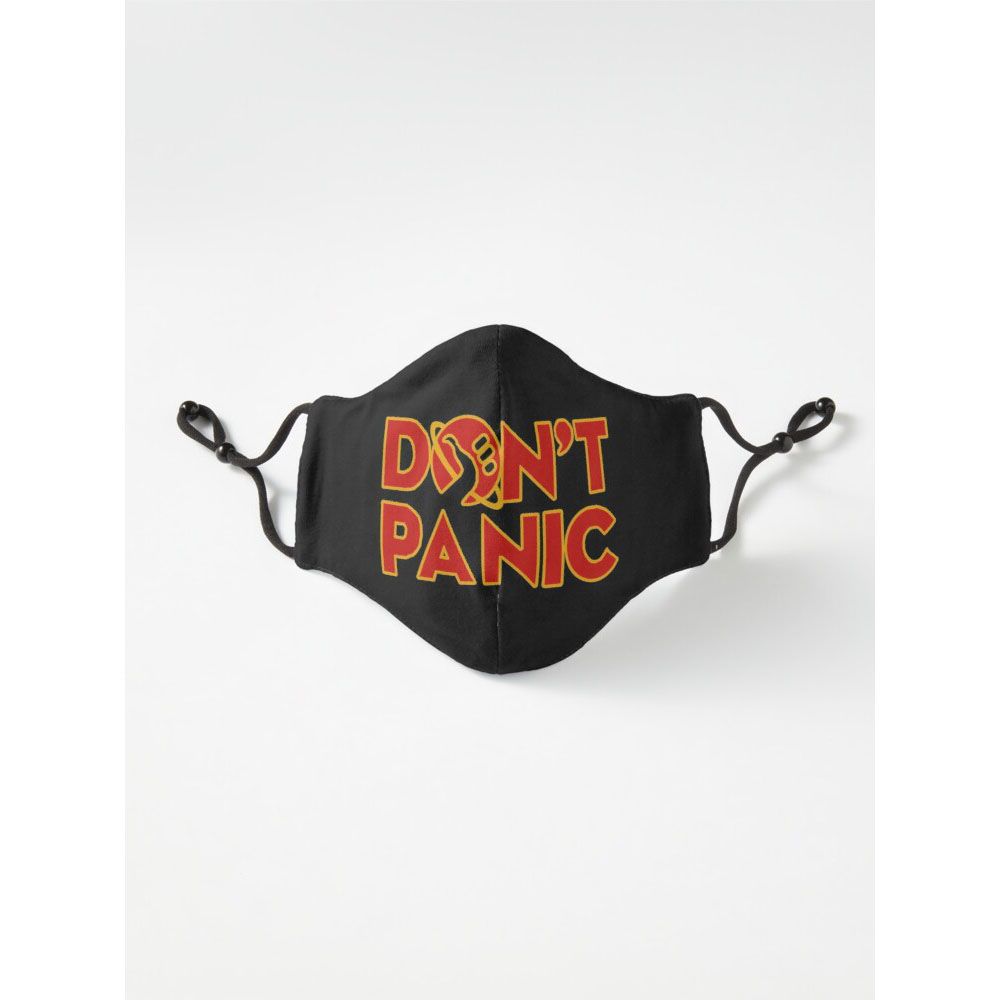Don't Panic Covid-19  Funny Text Six Layer Face Mask Tiktok Mask For Men And Women Gaming Mask With Adjustable Ear Loop And Digital Print Face Mask Graphics Print Anime Mask