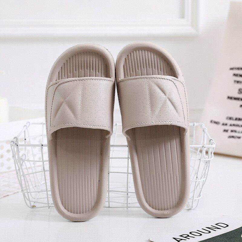 New Uni Slippers Women Men Shoes Summer Bathroom Slipper Couple Indoor Sandals Home Slippers Non-slip Floor Flip Flop