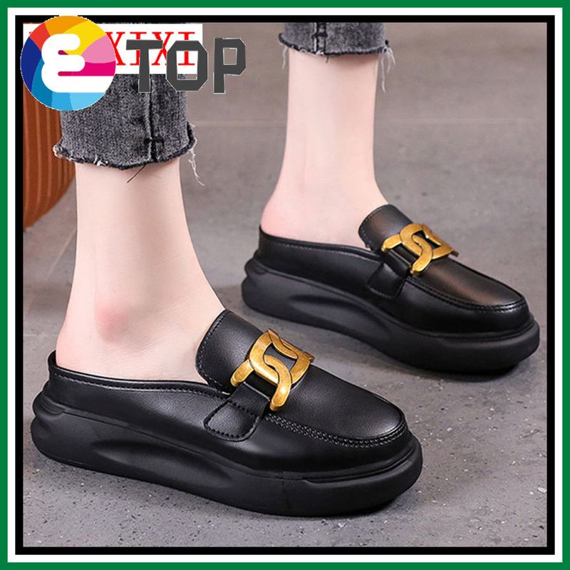 MANXIXI Fashion Loafers Beautiful Wedge 1.57 Inches Heel Mules Sandals For Women (Size 35-39)