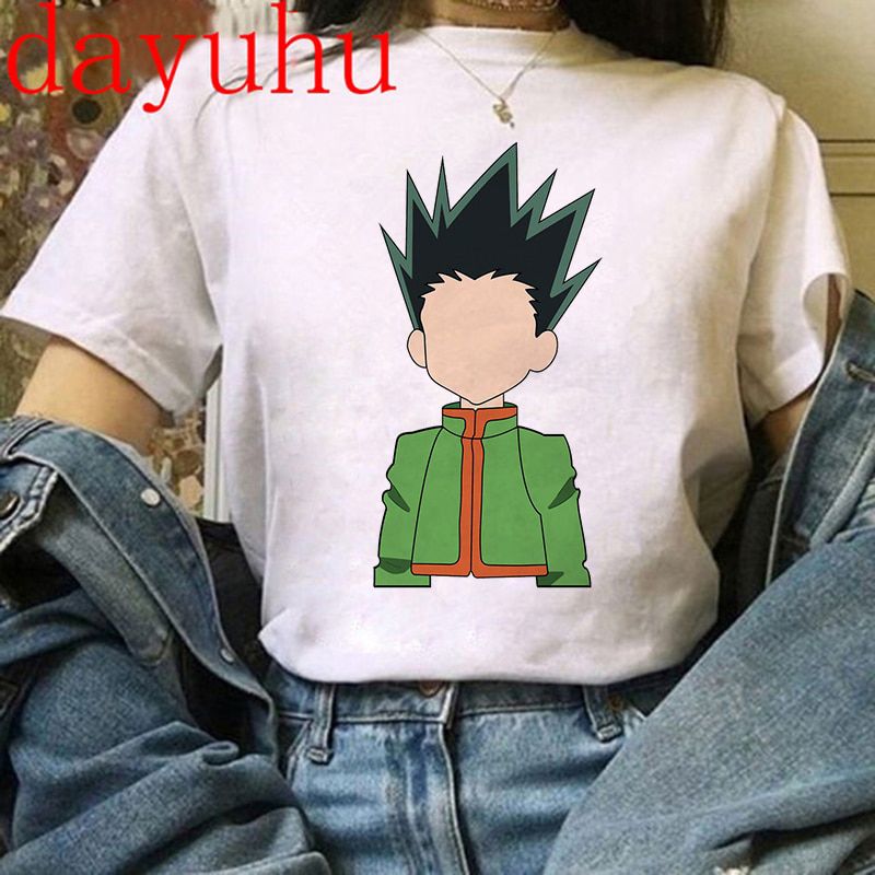 90s  Hunter X Hunter Graphic Tees Men Harajuku Kawaii Cartoon Killua Tshirt Funny Japanese Anime Hisoka T Shirt Tops Uni Male