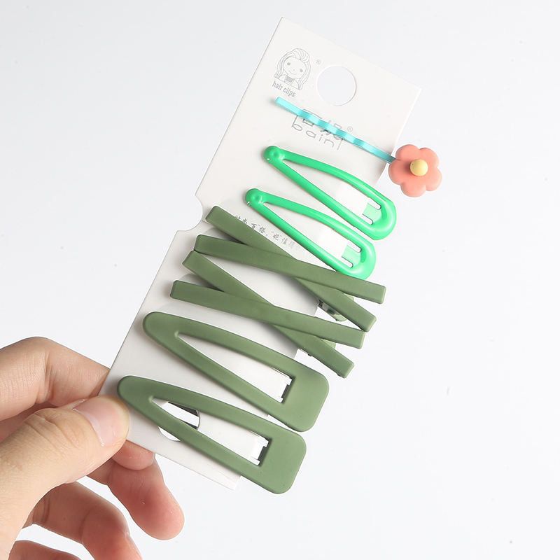 7Pcs/Set Glitter Hairpins Snap Hair Clip for Girls Hair Pins Unique Women's Gift BB Hair Clip Candy Color Hair Accessories