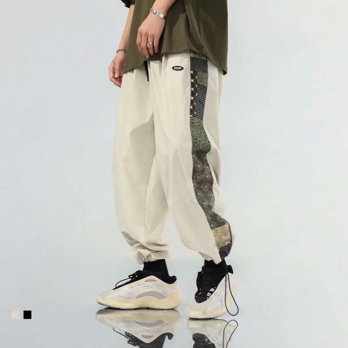 Mens Fashion Men's Black Joggers Korean Pants Chandals Man Summer Men's Cargo Pants Multi-pocket Casual Tracksuit Trousers