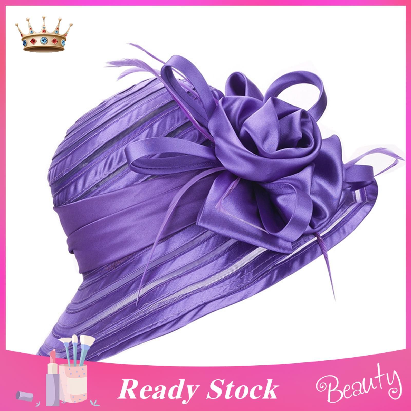 Lady Beach Hat Luxurious Sunshade Medieval Mesh Prom Hat