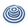Women Fashion Stripe Wide Brim Floppy Straw Hat Foldable Summer Beh Sun Cap