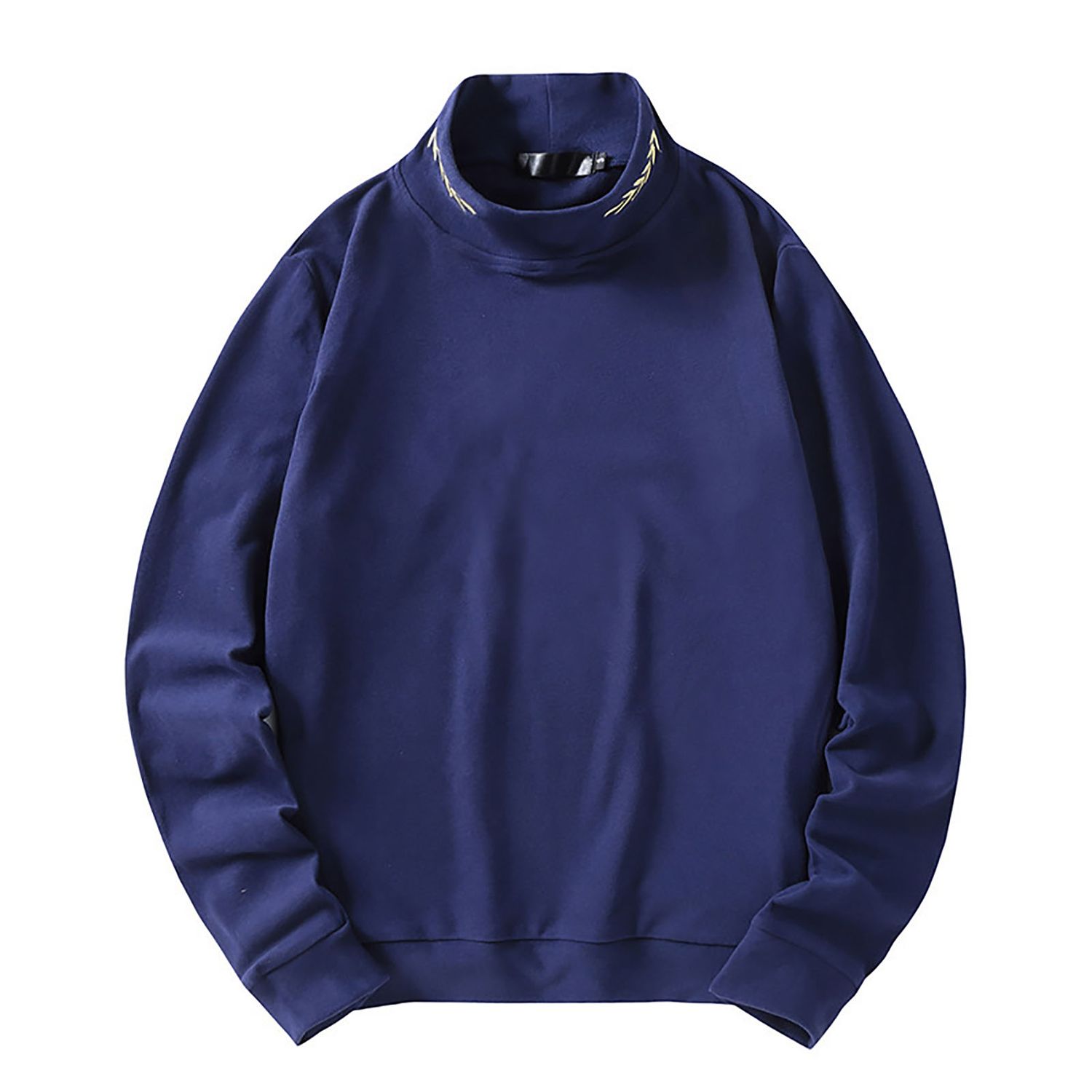 Autumn T-shirt High Collar Embroidery Autumn T-shirt