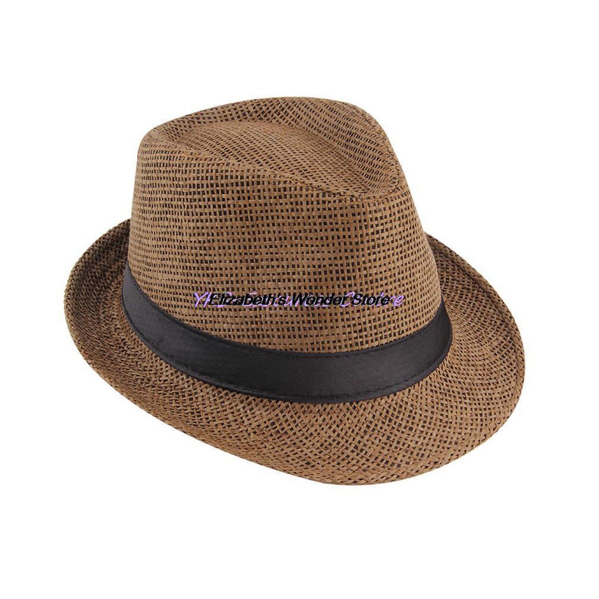 Summer Bucket Hat Men Women Beach Sunhat Fedora Trilby Straw Panama Gangster Caps Fit For Women Men