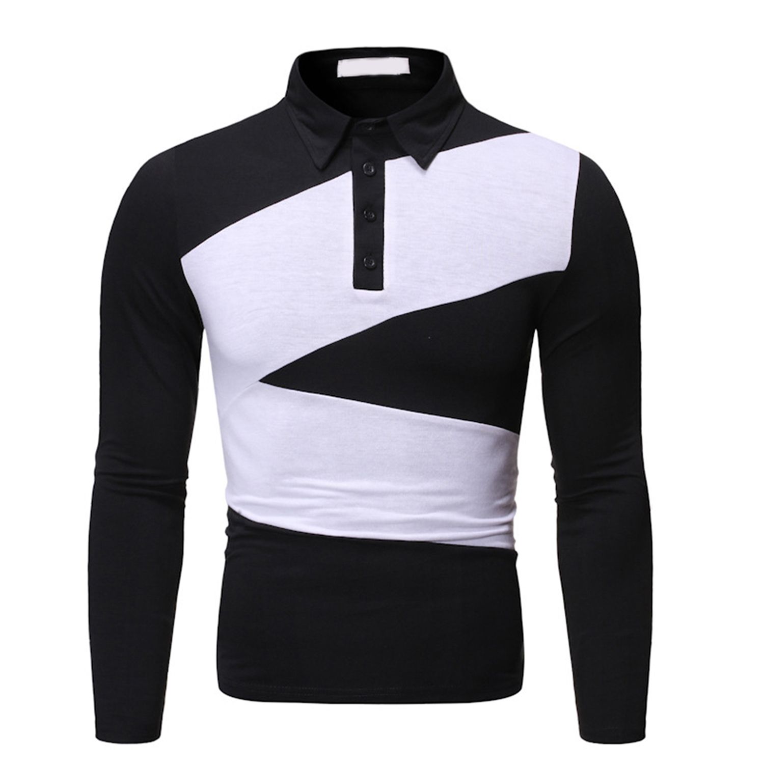 Male Base Shirt Long Sleeve Charming Unique All Match Slim Top